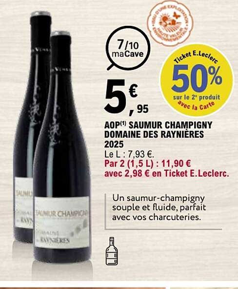 AOP(1) SAUMUR CHAMPIGNY DOMAINE DES RAYNIÈRES 2025