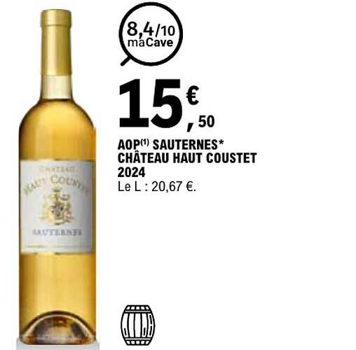 AOP(1) SAUTERNES* CHÂTEAU HAUT COUSTET 2024