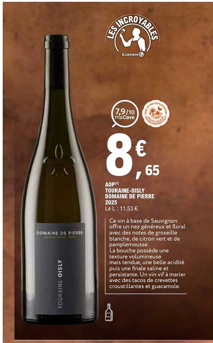 AOP(1) TOURAINE-OISLY DOMAINE DE PIERRE 2025