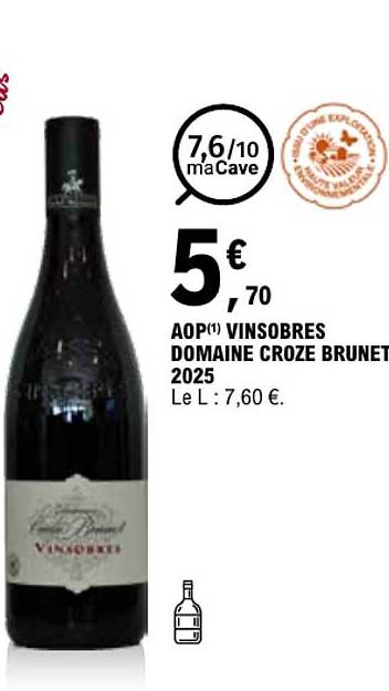 AOP(1) VINSOBRES DOMAINE CROZE BRUNET 2025
