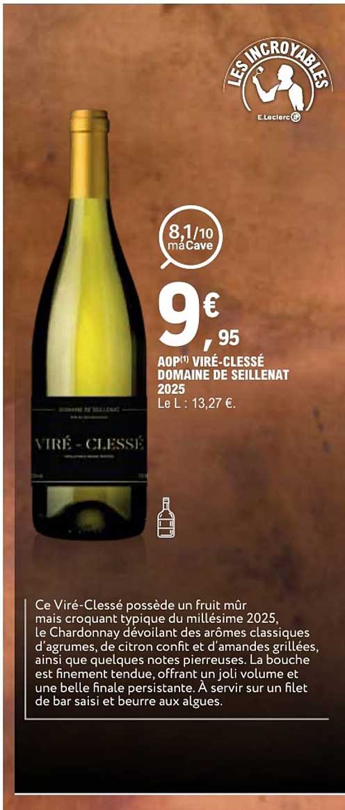 AOP(1) VIRÉ-CLÉSSÉ DOMAINE DE SEILLENAT 2025