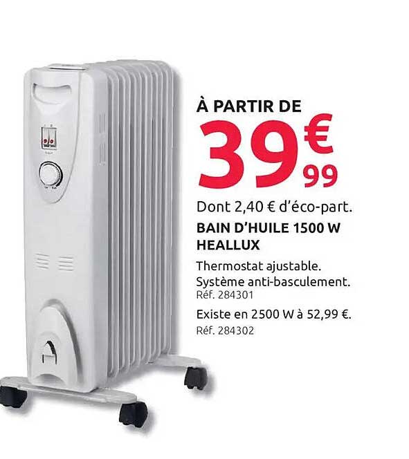 BAIN D’HUILE 1500 W HEALLUX