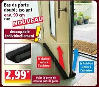 Bas de porte double isolant env. 90 cm