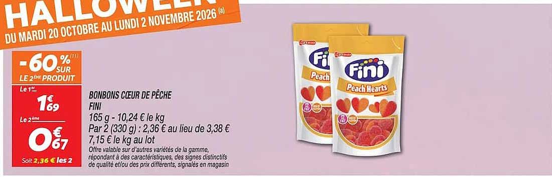 BONBONS CŒUR DE PÊCHE FINI