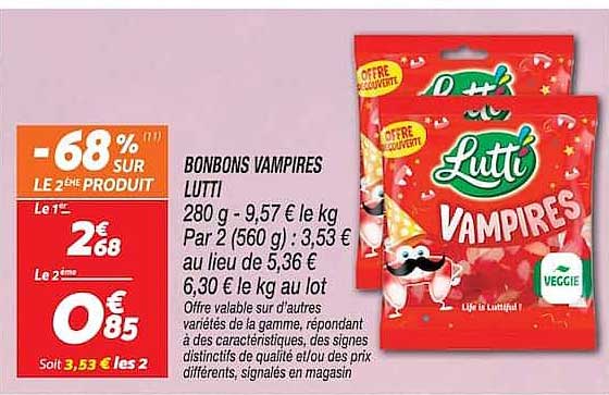 BONBONS VAMPIRES LUTTI 280 g
