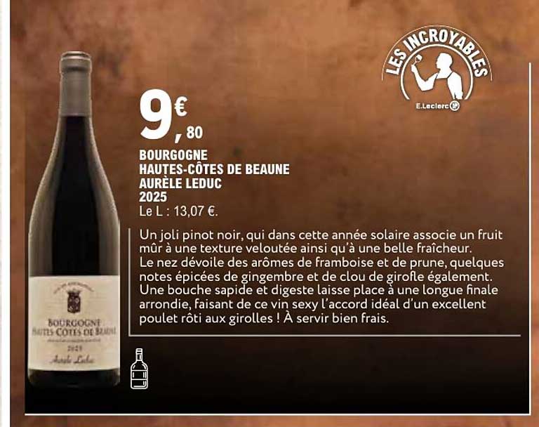 BOURGOGNE HAUTES-CÔTES DE BEAUNE AURÉLE LEDUC 2025