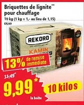 Briquettes de lignite** pour chauffage