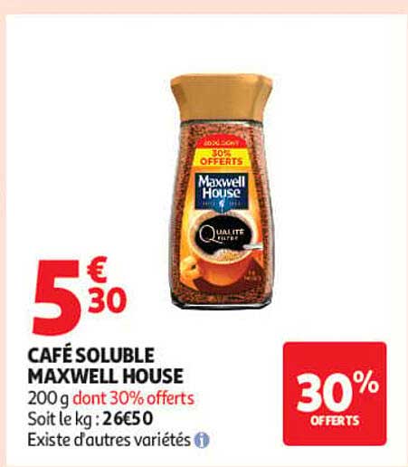 CAFÉ SOLUBLE MAXWELL HOUSE