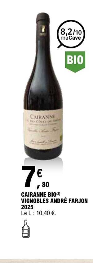 CAIRANNE BIO(2) VIGNOBLES ANDRÉ FARJON 2025