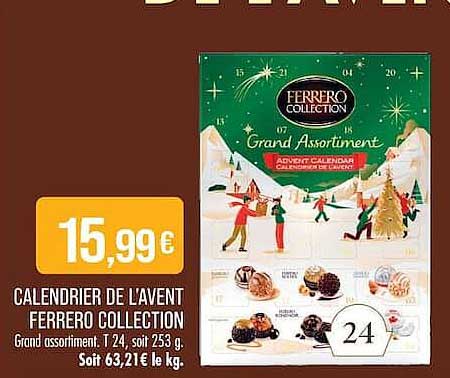 CALENDRIER DE L'AVENT FERRERO COLLECTION