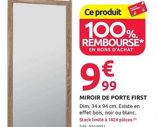 Ce produit 100% REMBOURSÉ* EN BONS D'ACHAT