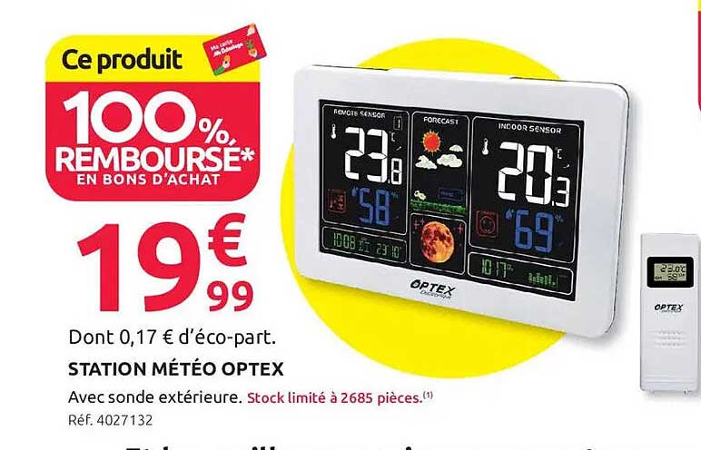 Ce produit 100% REMBOURSÉ* EN BONS D’ACHAT