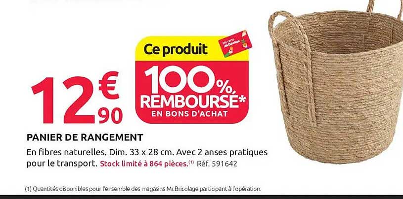 Ce produit 100% remboursé en bons d'achat