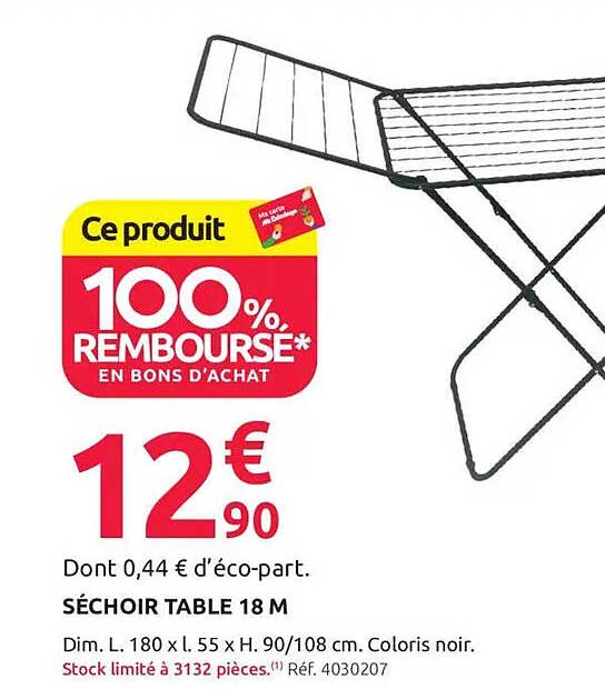 Ce produit 100% remboursé* en bons d'achat