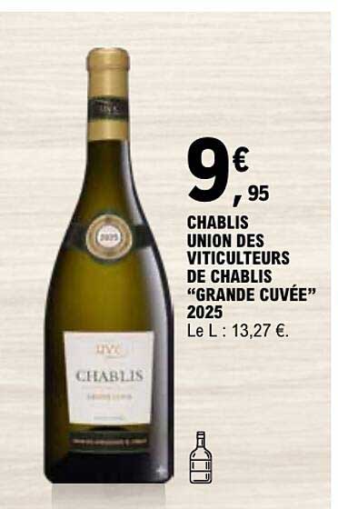 CHABLIS UNION DES VITICULTEURS DE CHABLIS “GRANDE CUVÉE” 2025