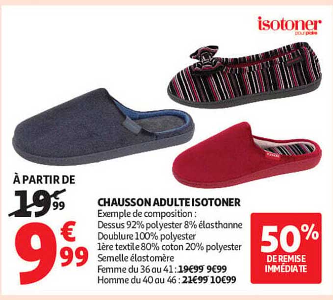 CHAUSSON ADULTE ISOTONER