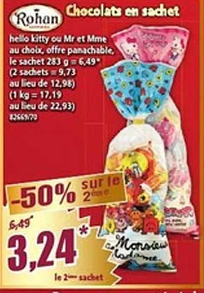 Chocolat en sachet