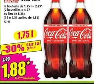 Coca-Cola la bouteille de 1,75 l