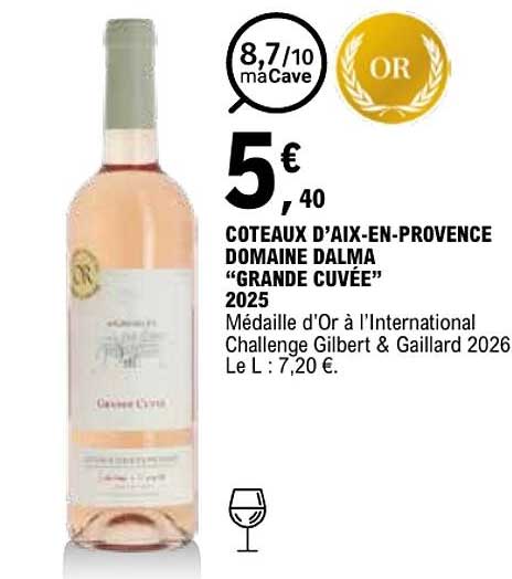 COTEAUX D’AIX-EN-PROVENCE DOMAINE DALMA “GRANDE CUVÉE” 2025
