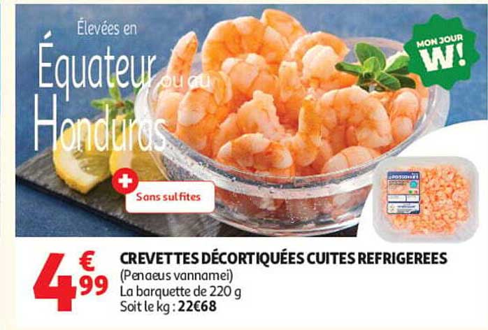 CREVETTES DÉCORTIQUÉES CUITES REFRIGEREES