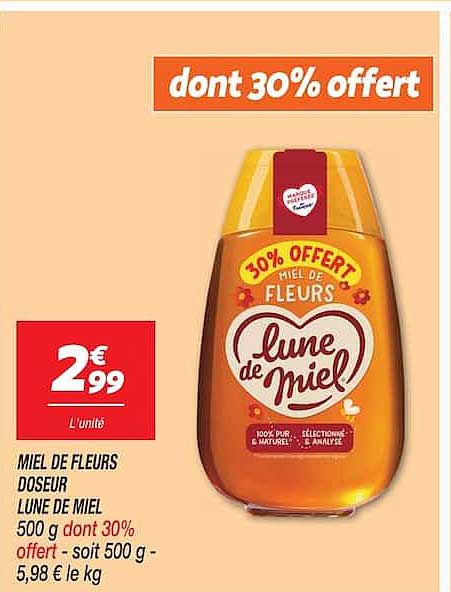 dont 30% offert