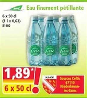 Eau finement pétillante
