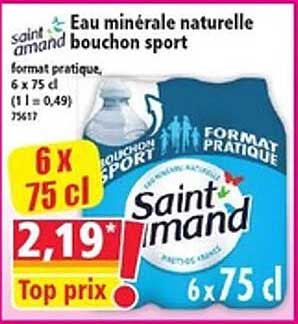 Eau minérale naturelle saint amand bouchon sport