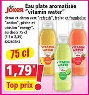 Eau plate aromatisée "vitamin water"