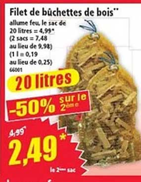 Filet de buchettes de bois