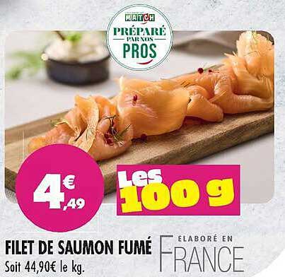 FILET DE SAUMON FUMÉ
