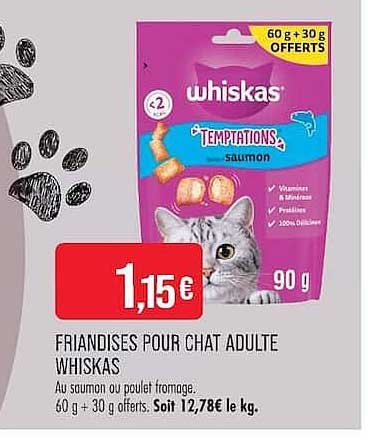 FRIANDISES POUR CHAT ADULTE WHISKAS