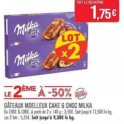 GÂTEAUX MOELLEUX CAKE & CHOC MILKA