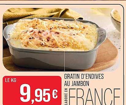 GRATIN D'ENDIVES AU JAMBON