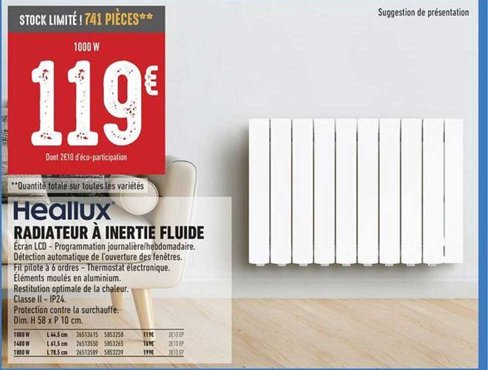 Heallux RADIATEUR À INERTIE FLUIDE