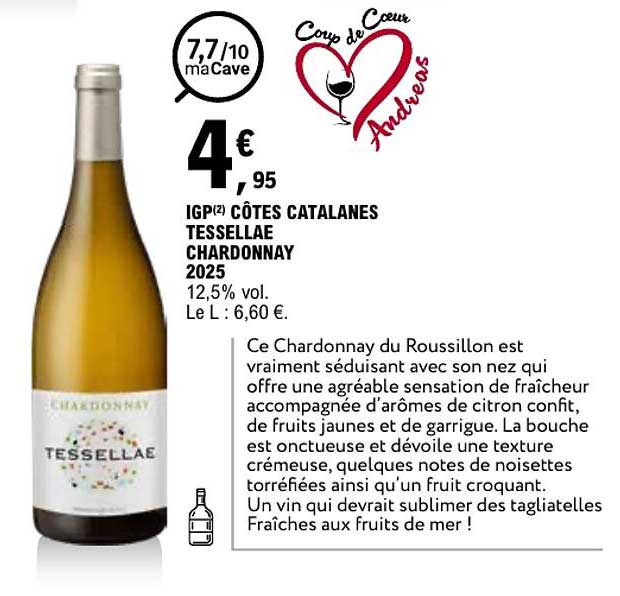 IGP CÔTES CATALANES TESSELLAE CHARDONNAY 2025