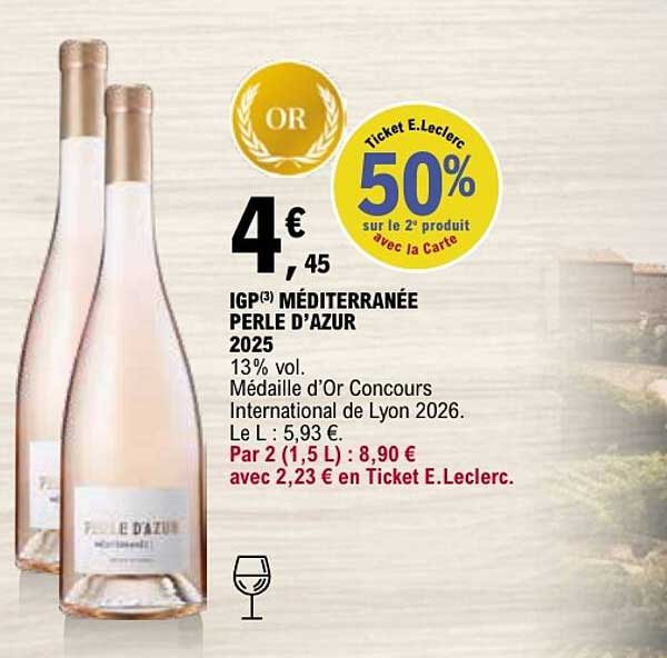 IGP MEDITERRANEE PERLE D'AZUR 2025