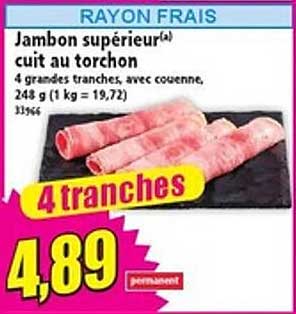 Jambon supérieur cuit torchon
