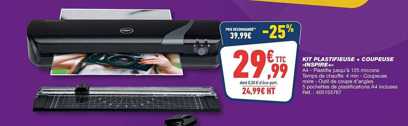 KIT PLASTIFIEUSE + COUPEUSE «INSPIRE+»