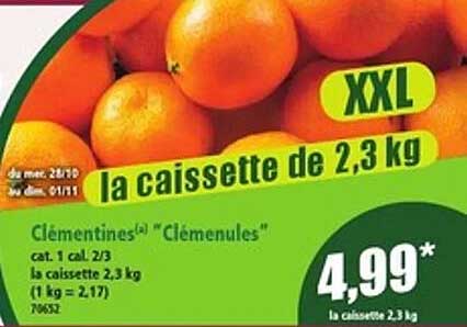 la caissette de 2,3 kg