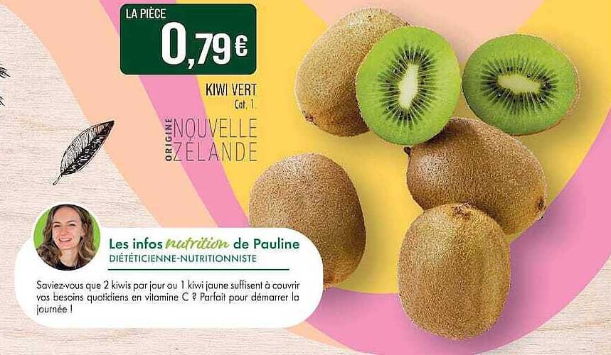 LA PIECE 0,79€ KIWI VERT Cat.1 ORIGINE NOUVELLE ZELANDE