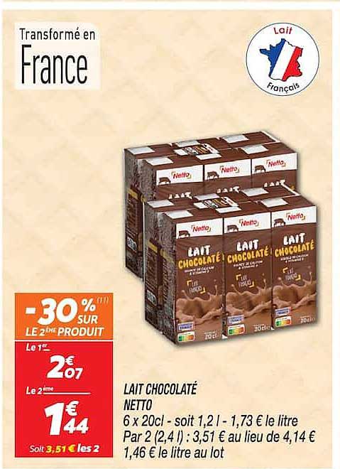 Lait chocolaté Netto