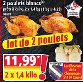 lot de 2 poulets