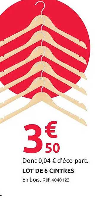 LOT DE 6 CINTRES