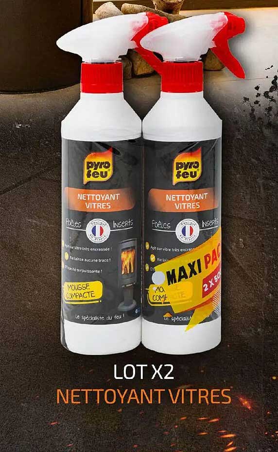 LOT X2 NETTOYANT VITRES