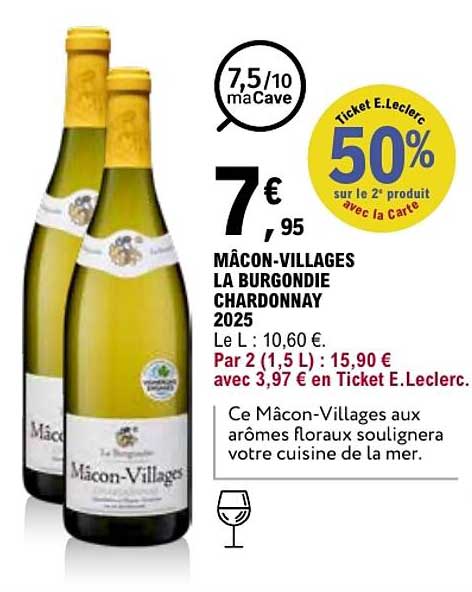 MÂCON-VILLAGES LA BURGONDIE CHARDONNAY 2025