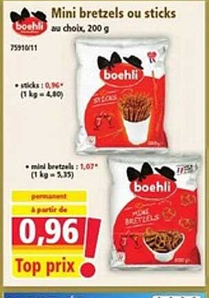 Mini bretzels ou sticks