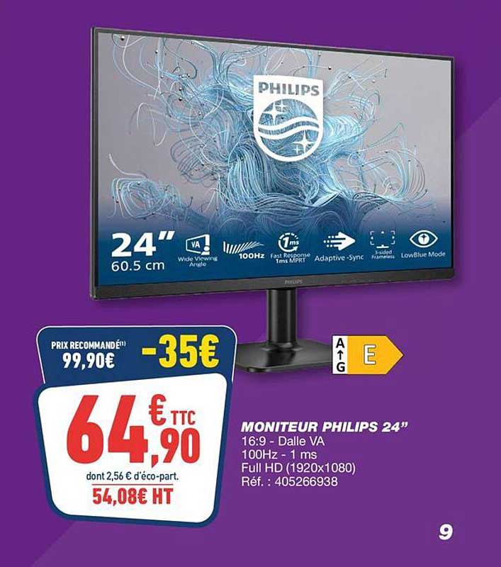 MONITEUR PHILIPS 24”