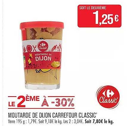 MOUTARDE DE DIJON CARREFOUR CLASSIC