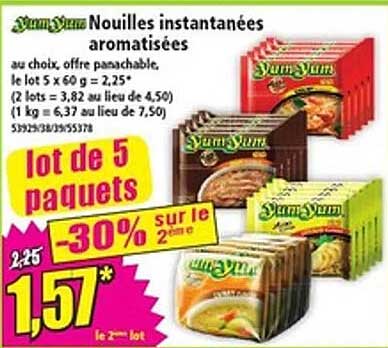 Nouilles instantanées aromatisées