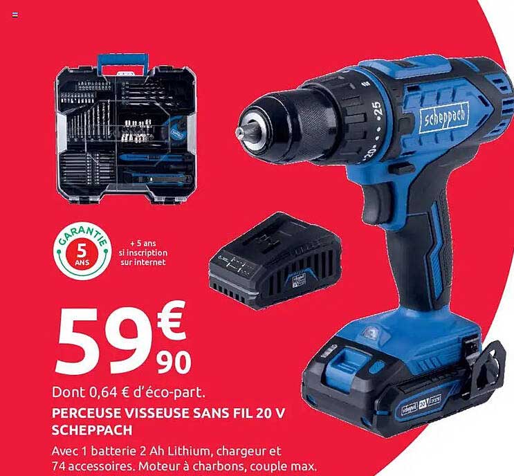 PERCEUSE Visseuse sans fil 20 V Scheppach